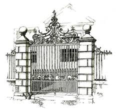 school gate.